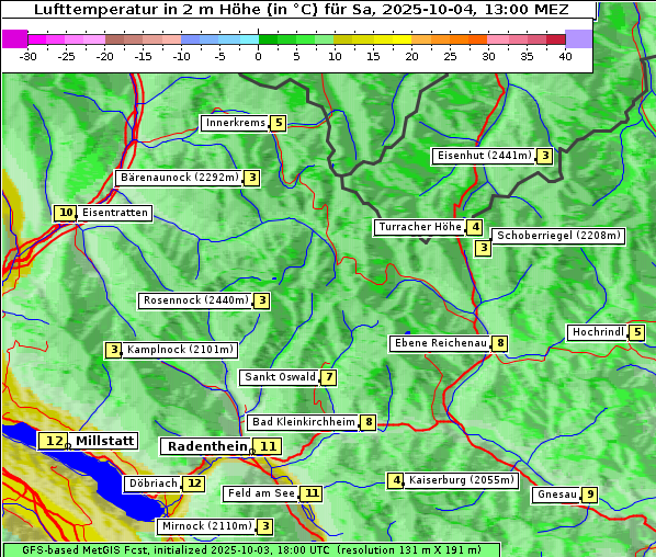Temperatur, 4. 10. 2025