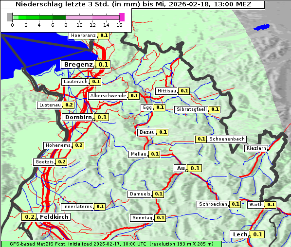 Niederschlag, 18. 2. 2026