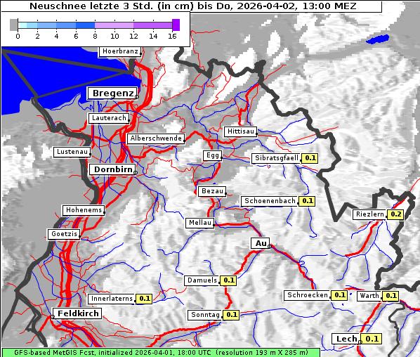 Neuschnee, 2. 4. 2026