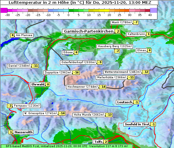 Temperatur, 20. 11. 2025
