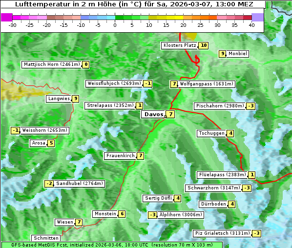 Temperatur, 7. 3. 2026