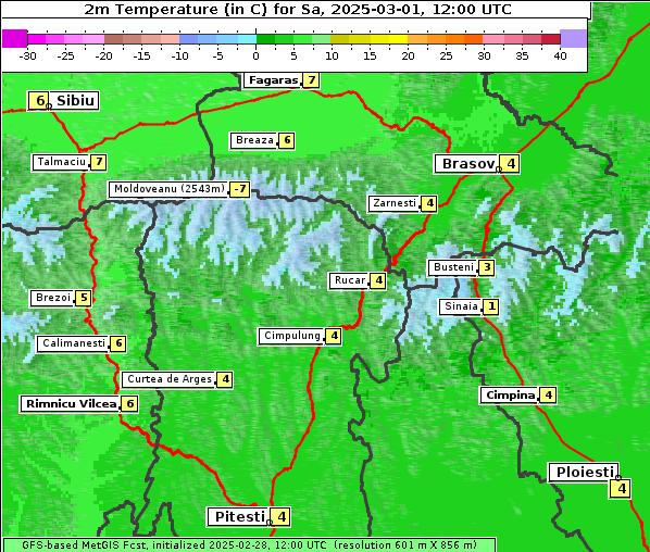 Temperatur, 1. 3. 2025