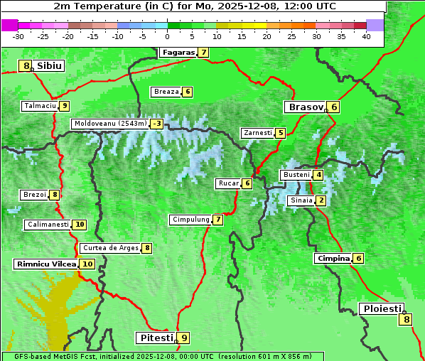 Temperatur, 8. 12. 2025