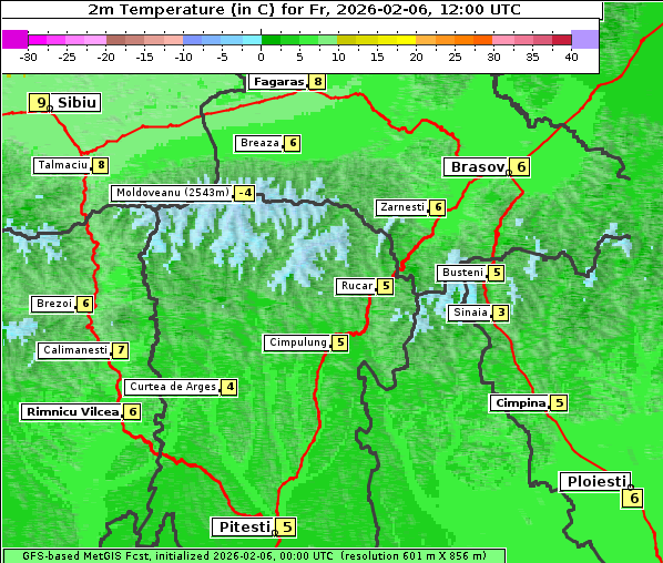 Temperatur, 6. 2. 2026