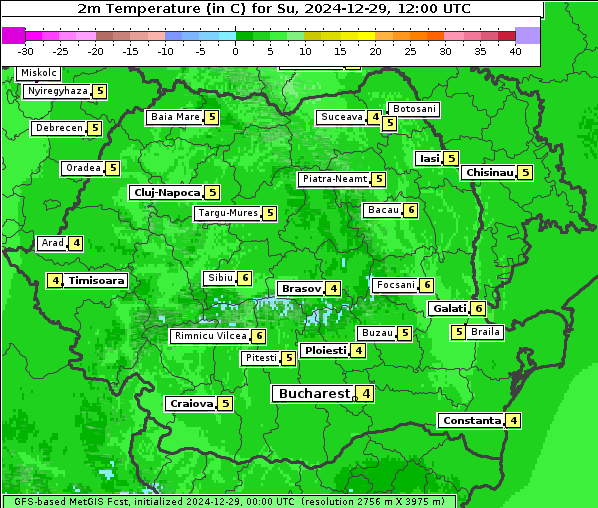 Temperatur, 29. 12. 2024