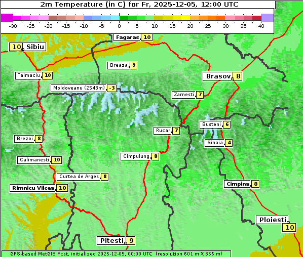 Temperatur, 5. 12. 2025