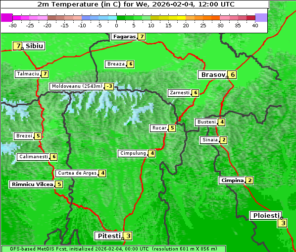 Temperatur, 4. 2. 2026