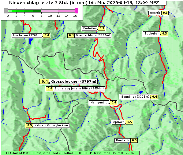 Niederschlag, 13. 4. 2026