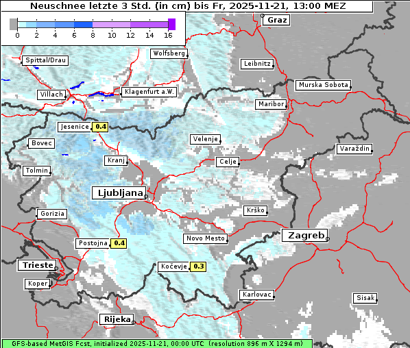 Neuschnee, 21. 11. 2025