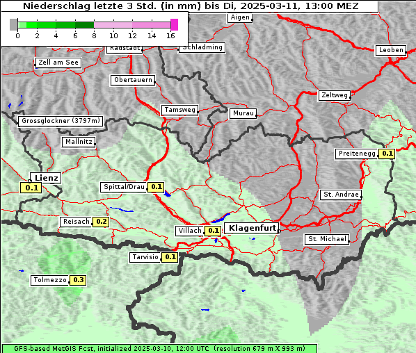 Niederschlag, 11. 3. 2025