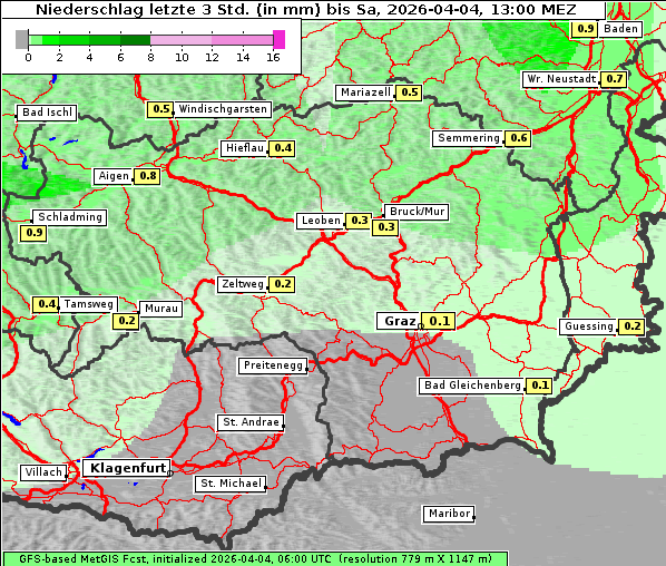 Niederschlag, 4. 4. 2026