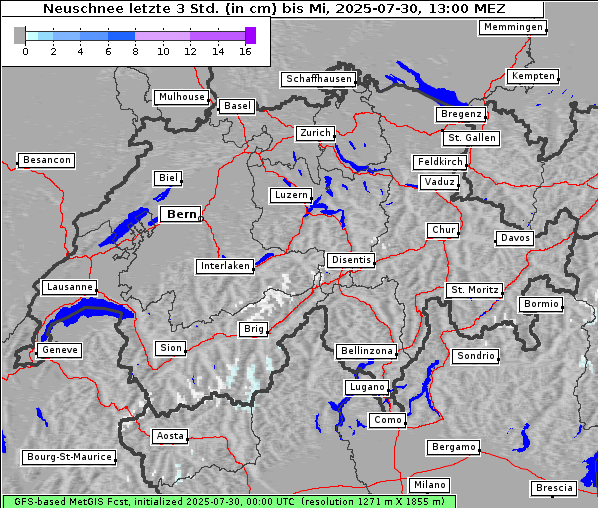 Neuschnee, 30. 7. 2025