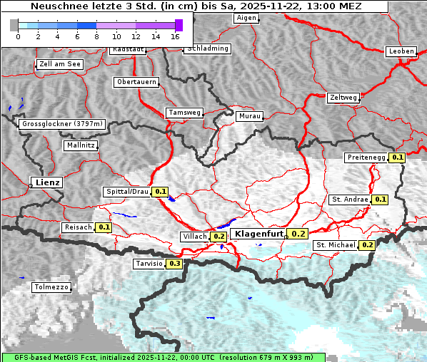 Neuschnee, 22. 11. 2025