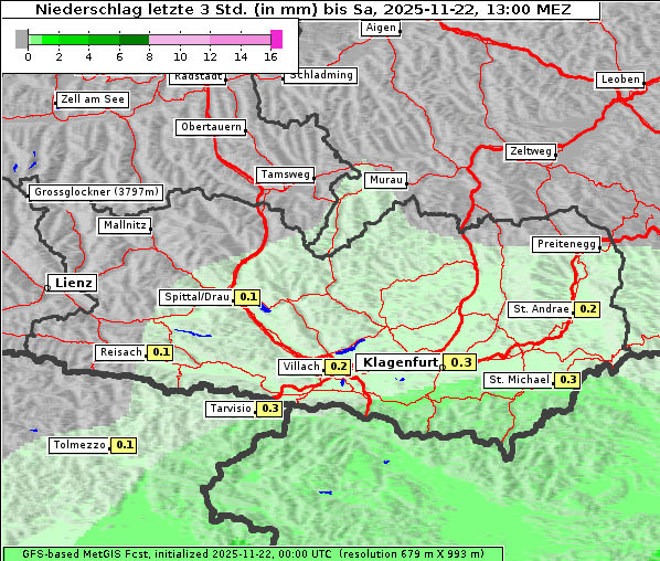 Niederschlag, 22. 11. 2025