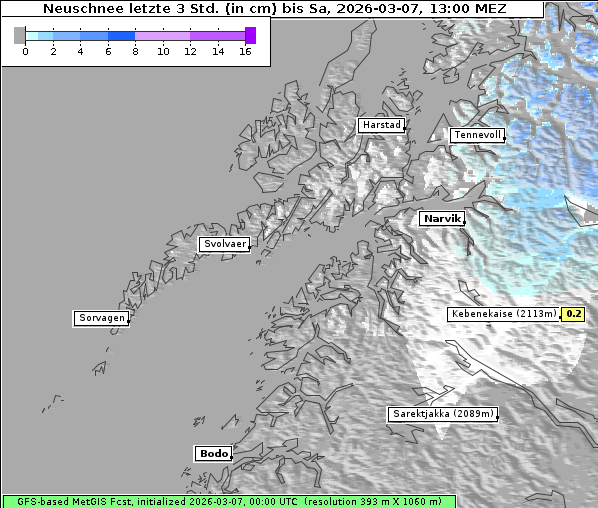 Neuschnee, 7. 3. 2026