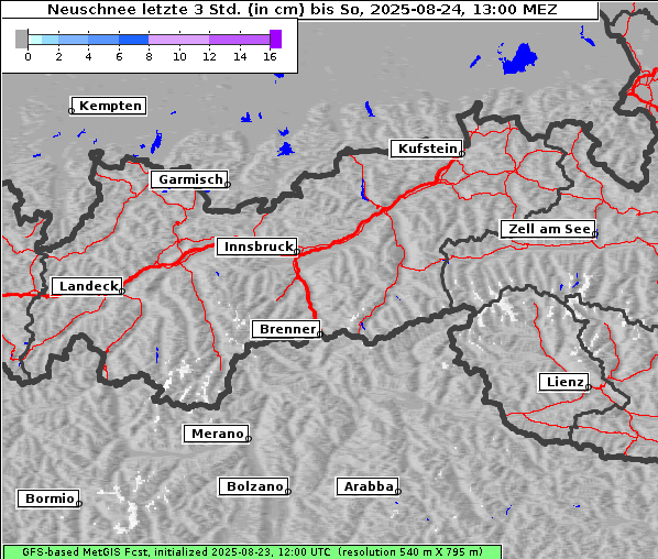 Neuschnee, 24. 8. 2025