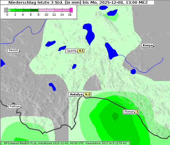 Niederschlag, 8. 12. 2025