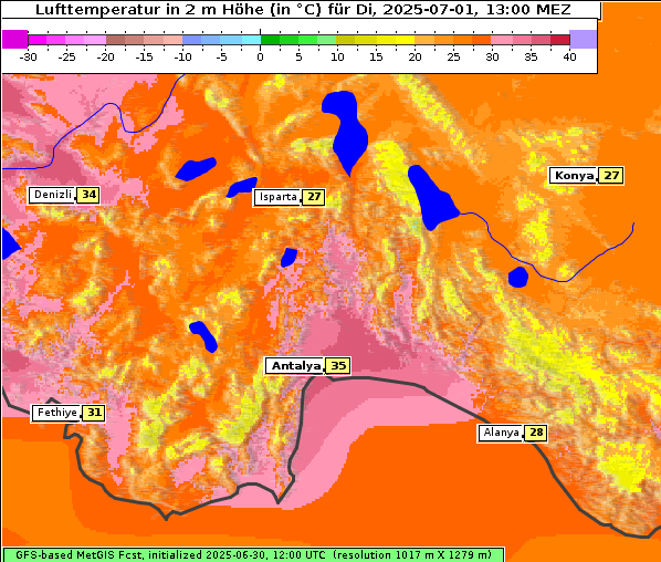Temperatur, 1. 7. 2025