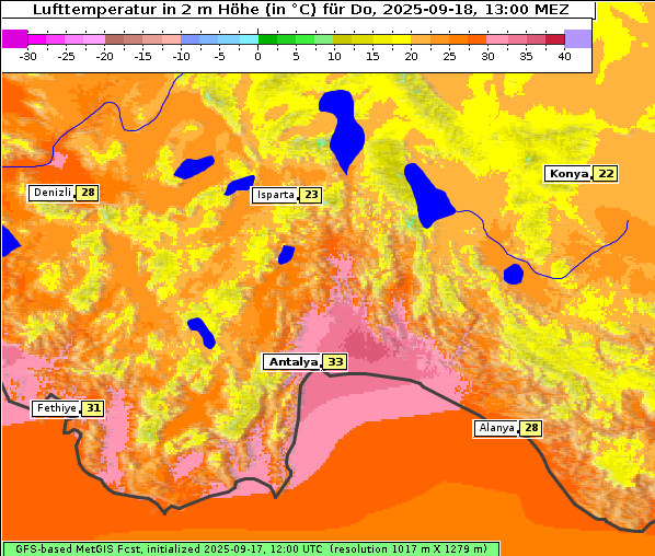 Temperatur, 18. 9. 2025