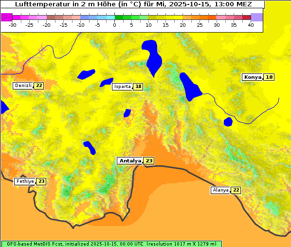 Temperatur, 15. 10. 2025