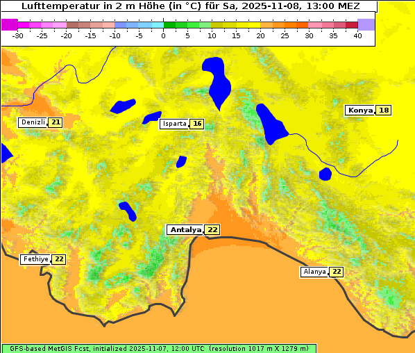 Temperatur, 8. 11. 2025