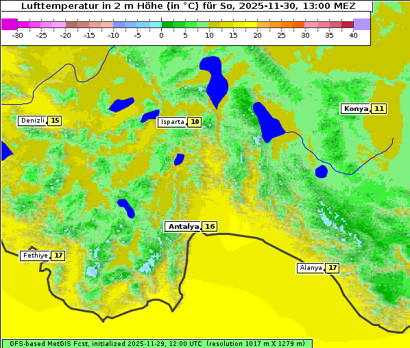 Temperatur, 30. 11. 2025