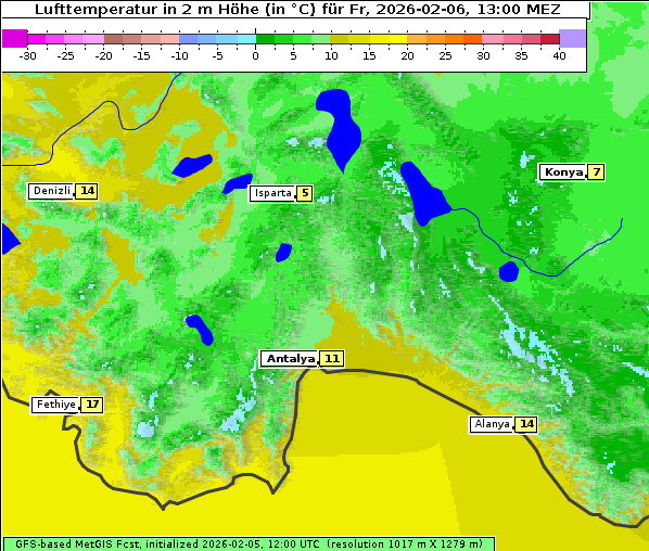 Temperatur, 6. 2. 2026