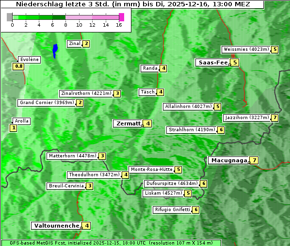 Niederschlag, 16. 12. 2025