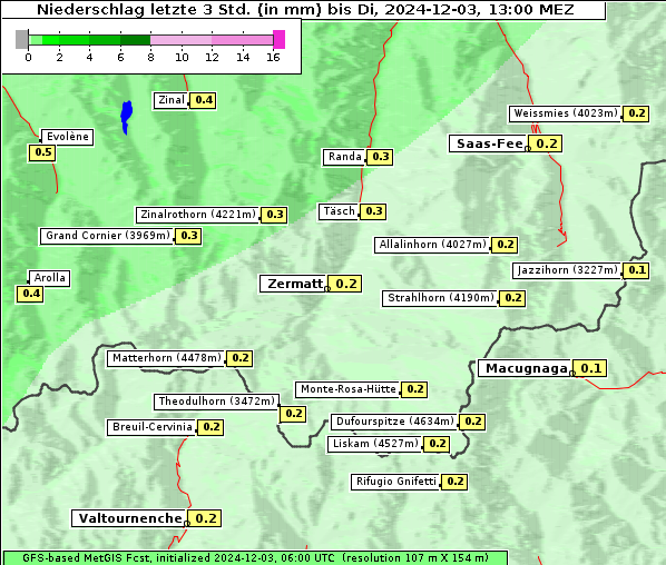 Niederschlag, 3. 12. 2024
