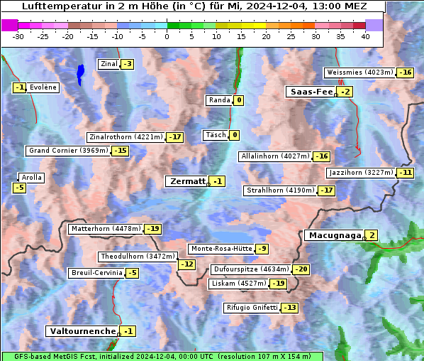 Temperatur, 4. 12. 2024