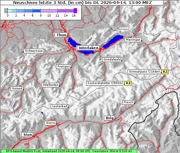 Neuschnee, 14. 4. 2026
