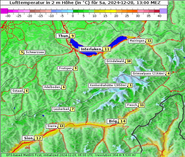 Temperatur, 28. 12. 2024