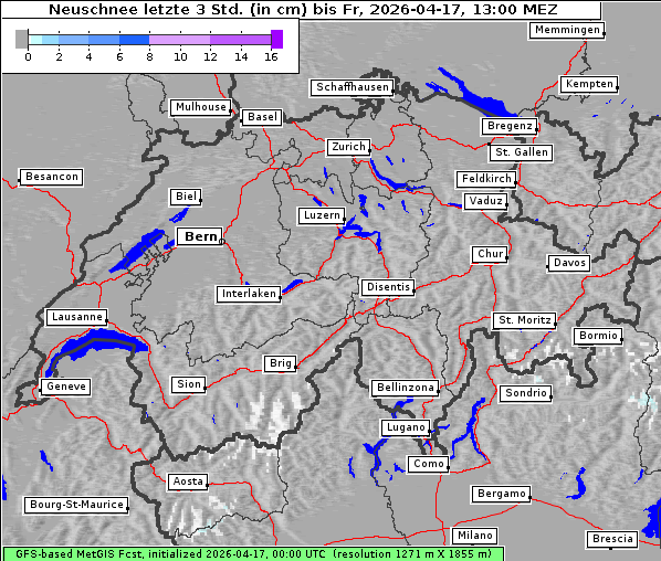 Neuschnee, 17. 4. 2026