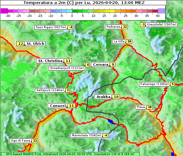 Temperatur, 20. 4. 2026