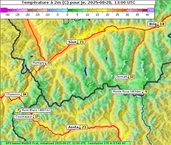 Temperatur, 28. 8. 2025