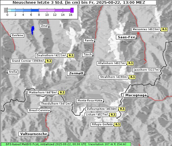 Neuschnee, 22. 8. 2025