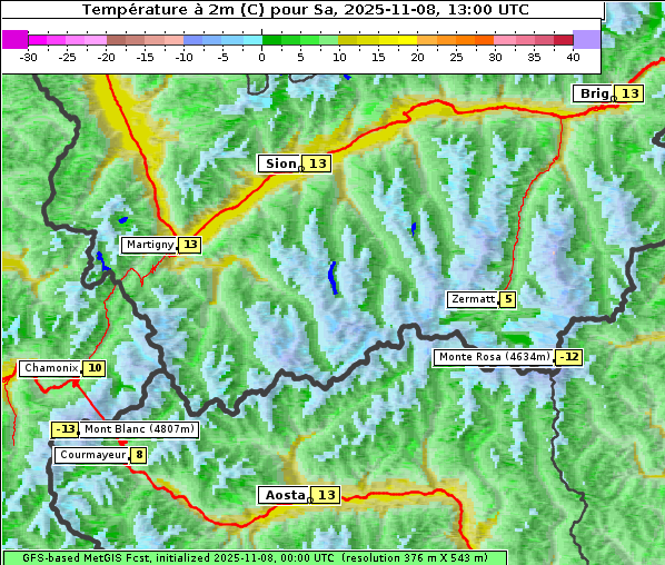 Temperatur, 8. 11. 2025