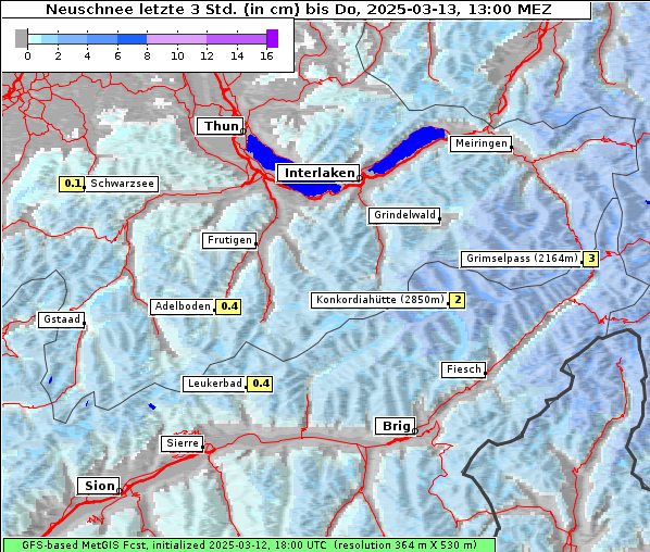 Neuschnee, 13. 3. 2025