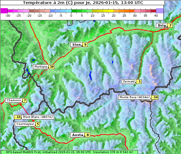 Temperatur, 15. 1. 2026