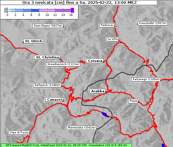 Neuschnee, 22. 2. 2025