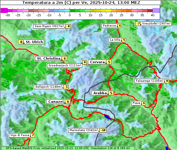 Temperatur, 24. 10. 2025