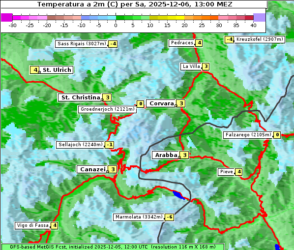 Temperatur, 6. 12. 2025