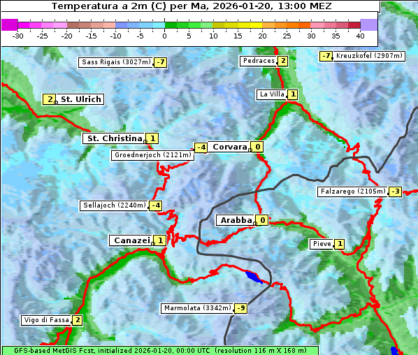 Temperatur, 20. 1. 2026