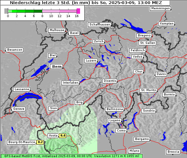 Niederschlag, 9. 3. 2025