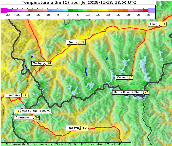 Temperatur, 13. 11. 2025