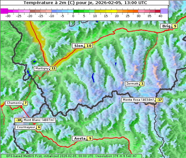 Temperatur, 5. 2. 2026