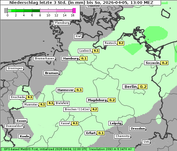 Niederschlag, 5. 4. 2026