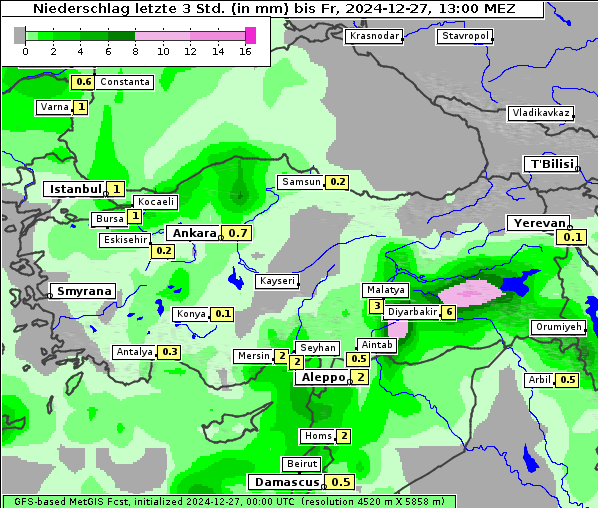 Niederschlag, 27. 12. 2024
