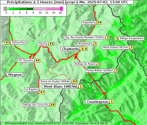 Niederschlag, 2. 7. 2025