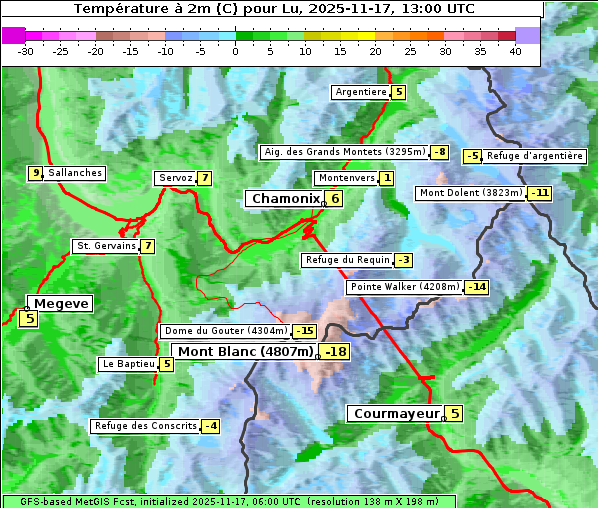Temperatur, 17. 11. 2025